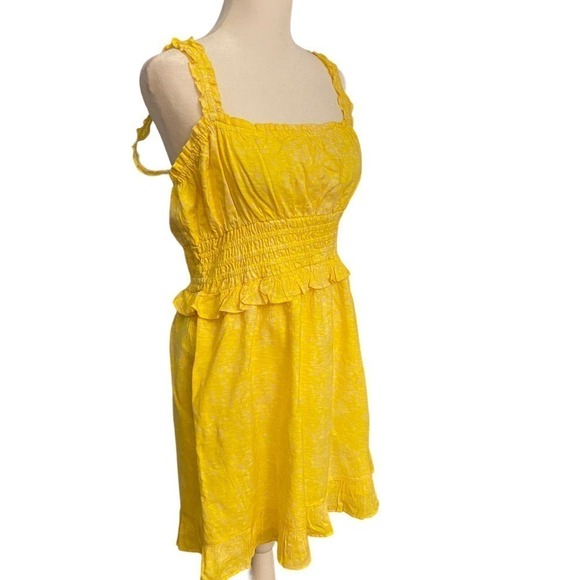 BP Nordstrom Womens Summer Dress Smocked Waist Sleeveless Yellow Size Medium - Picture 4 of 8